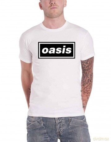 Oasis: Unisex T-Shirt: Decca Logo (White) (Small)
