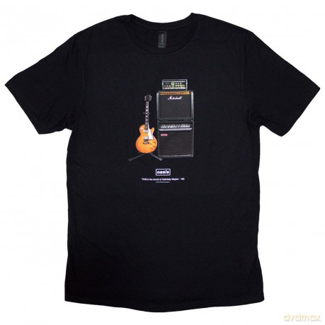 Oasis: Unisex T-Shirt: Definitely Maybe Guitar (Black) (XX-Large)