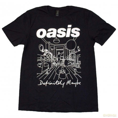 Oasis: Unisex T-Shirt: Definitely Maybe Line Drawing (Black) (XX-Large)