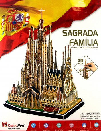 Puzzle 3d Duży Zestaw Sagrada Familia [PUZZLE]