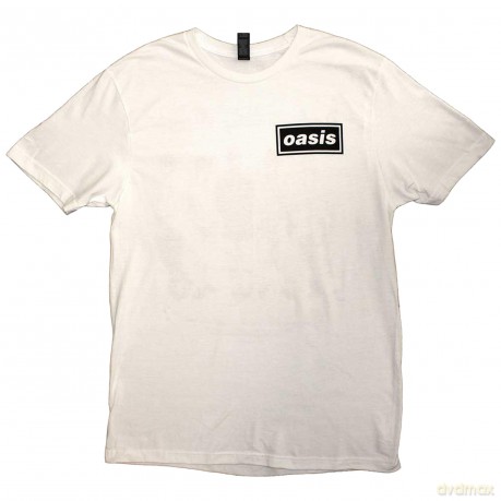Oasis: Unisex T-Shirt: Definitely Maybe Promo (White) (Back Print) (Medium)