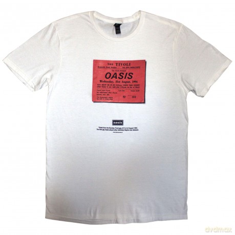 Oasis: Unisex T-Shirt: Definitely Maybe Ticket Stub (White) (Medium)
