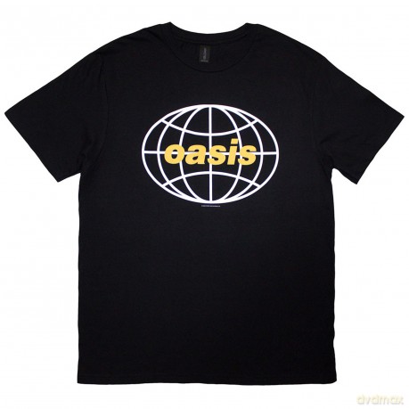 Oasis: Unisex T-Shirt: Globe Logo (Black) (Small)