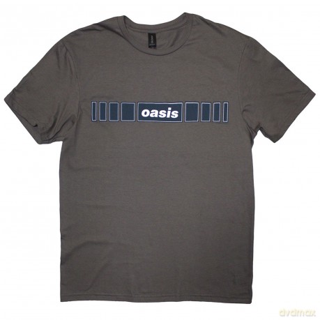 Oasis: Unisex T-Shirt: Horizontal Bars Logo (Charcoal Grey) (Small)