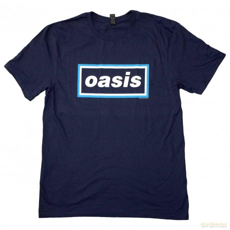 Oasis: Unisex T-Shirt: Maine Road Event Logo (Navy Blue) (Back Print) (X-Large)