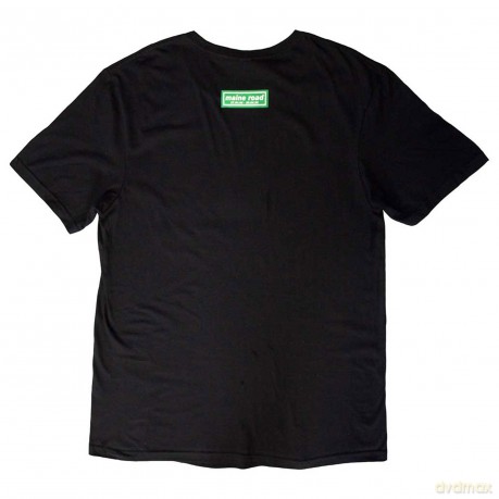 Oasis: Unisex T-Shirt: Maine Road Football Pitch (Black) (Back Print) (X-Large)