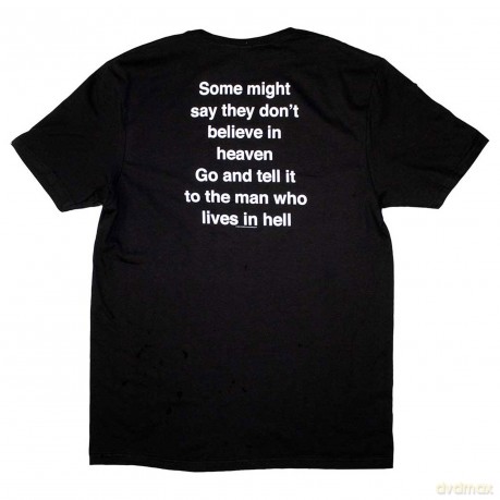 Oasis: Unisex T-Shirt: Some Might Say Lyric (Black) (Back Print) (Large)