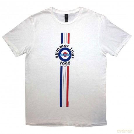 Oasis: Unisex T-Shirt: Stripes '95 (White) (Medium)