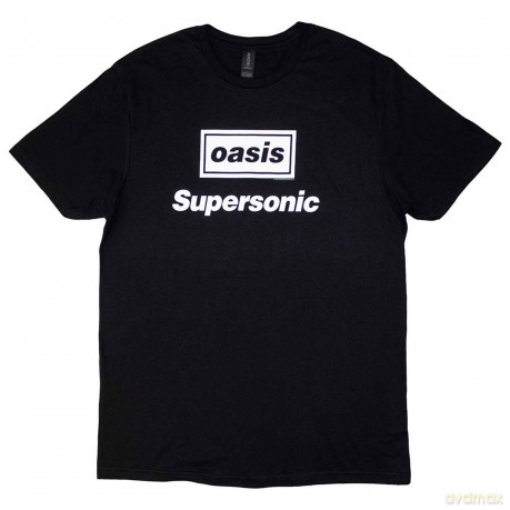 Oasis: Unisex T-Shirt: Supersonic Title (Black) (Large)
