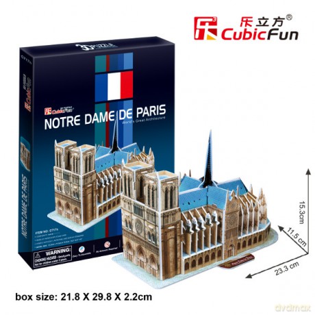 PUZZLE 3D Katedra Notere Dame 40 el. [PUZZLE]