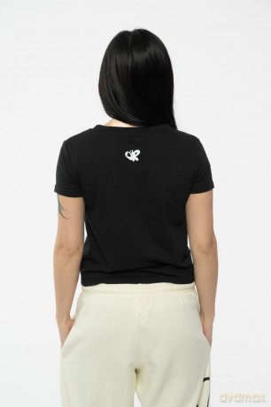 Olivia Rodrigo: Ladies Crop Top: Like A Damn Sociopath (Black) (Ex-Tour) (Large)