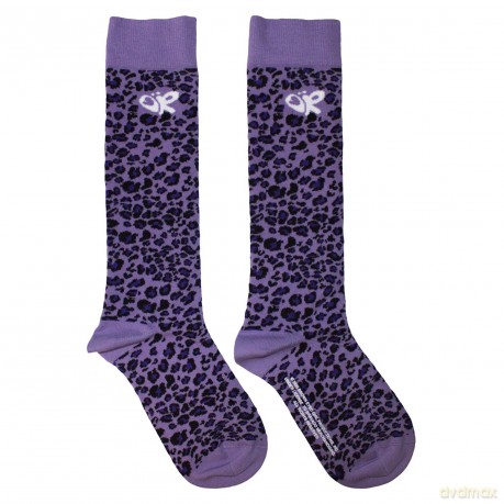 Olivia Rodrigo: Unisex Knee Socks: Leopard Print (Purple) (UK Size 4 - 7)