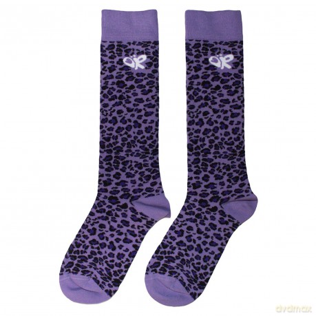 Olivia Rodrigo: Unisex Knee Socks: Leopard Print (Purple) (UK Size 4 - 7)