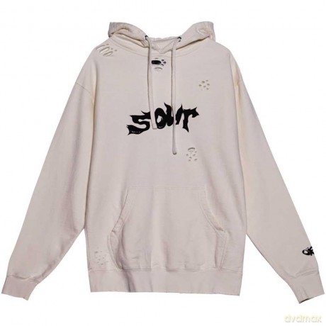 Olivia Rodrigo: Unisex Pullover Hoodie: Sour Butterfly (Natural) (Ex-Tour) (X-Large)