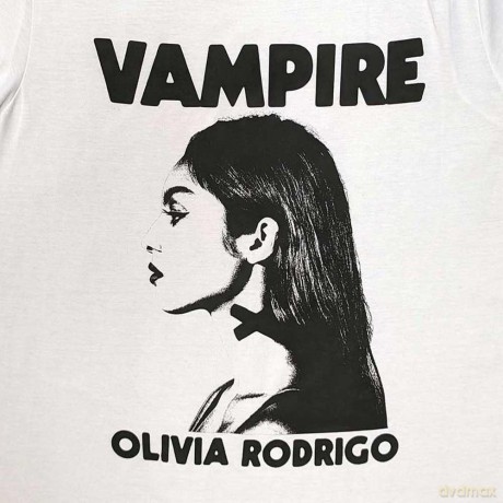 Olivia Rodrigo: Unisex T-Shirt: Vampire (White) (Large)