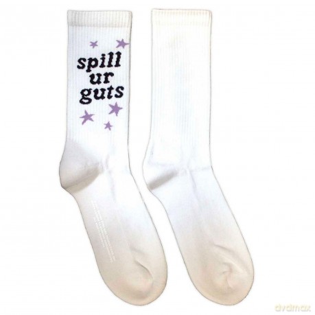 Olivia Rodrigo: Unisex Terry Socks: Spill Your Guts (White) (UK Size 4 - 7)
