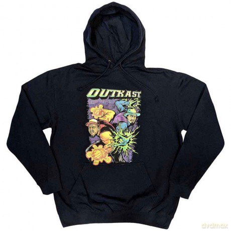 Outkast: Unisex Pullover Hoodie: Superheroes (Navy Blue) (Large)