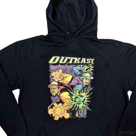 Outkast: Unisex Pullover Hoodie: Superheroes (Navy Blue) (Large)