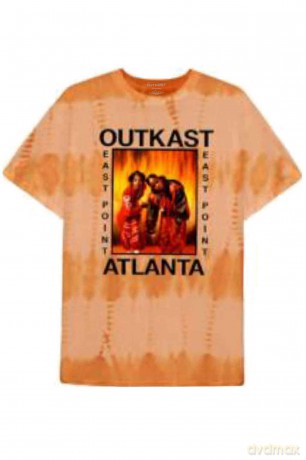 Outkast: Unisex T-Shirt: Atlanta (Orange) (Wash Collection) (Large)