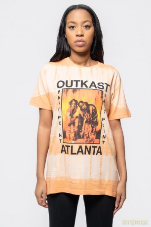 Outkast: Unisex T-Shirt: Atlanta (Orange) (Wash Collection) (Small)