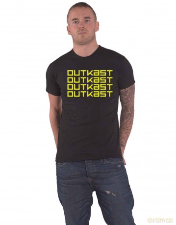 Outkast: Unisex T-Shirt: Logo Repeat (Black) (X-Large)
