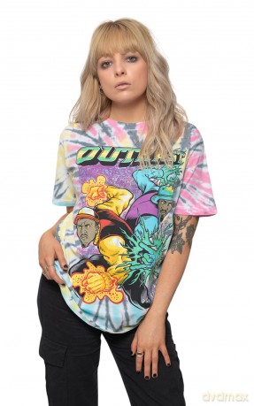 Outkast: Unisex T-Shirt: Superheroes (White) (Wash Collection) (Large)