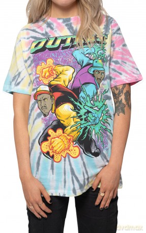 Outkast: Unisex T-Shirt: Superheroes (White) (Wash Collection) (Large)