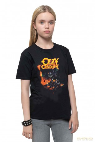 Ozzy Osbourne: Kids T-Shirt: Demon Bull (Black) (7-8 Years)