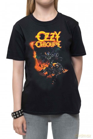 Ozzy Osbourne: Kids T-Shirt: Demon Bull (Black) (7-8 Years)