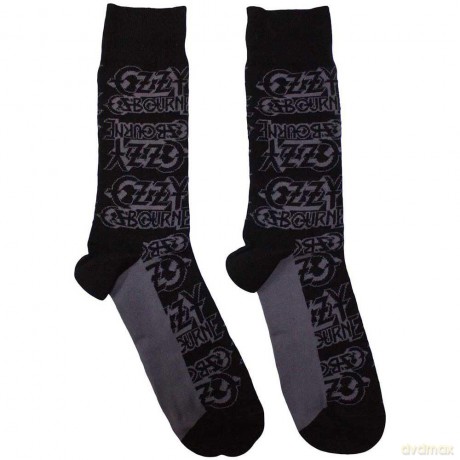 Ozzy Osbourne: Unisex Ankle Socks: Logo Repeat (Black) (UK Size 7 - 11)