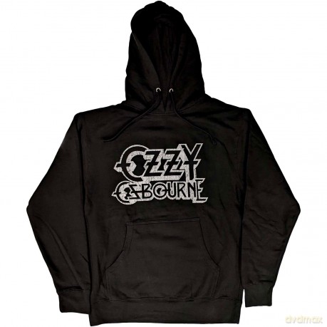 Ozzy Osbourne: Unisex Pullover Hoodie: Vintage Logo (Black) (Small)