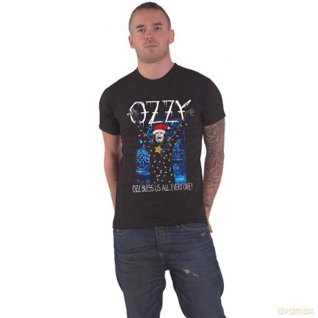 Ozzy Osbourne: Unisex T-Shirt: Arms Out Holiday (Black) (Large)