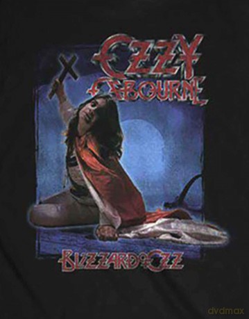 Ozzy Osbourne: Unisex T-Shirt: Blizzard of Ozz Track list (Black) (Back Print) (Small)