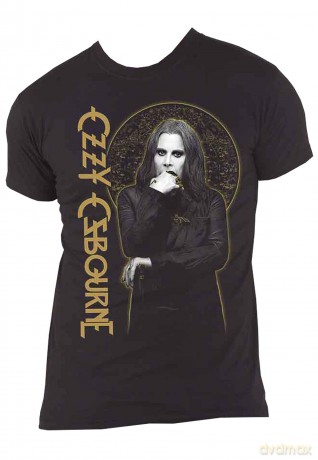 Ozzy Osbourne: Unisex T-Shirt: Patient No. 9 Gold Graphic (Black) (Small)