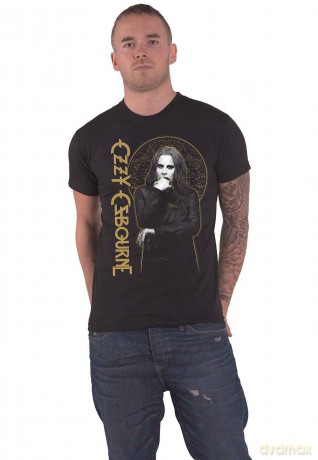 Ozzy Osbourne: Unisex T-Shirt: Patient No. 9 Gold Graphic (Black) (XX-Large)
