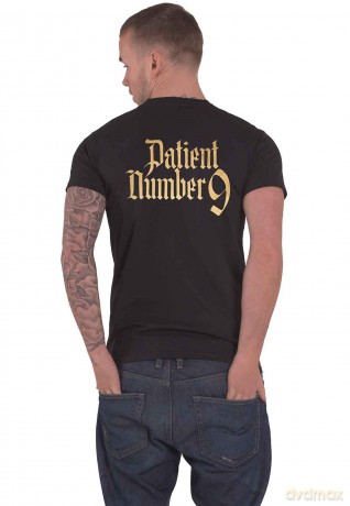 Ozzy Osbourne: Unisex T-Shirt: Patient No. 9 Gold Logo (Black) (Back Print) (X-Large)