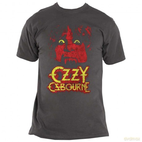 Ozzy Osbourne: Unisex T-Shirt: Yellow Eyes Jumbo (Charcoal Grey) (X-Large)