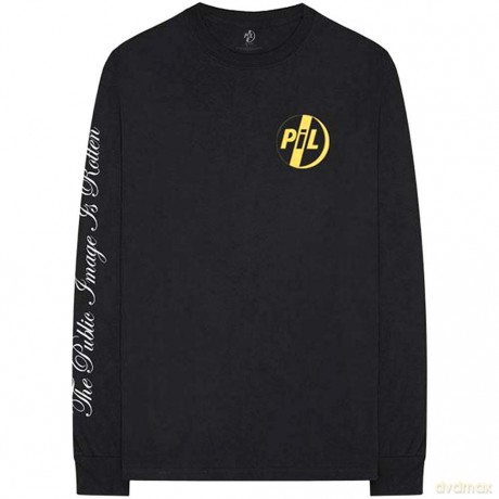 Pil (Public Image Ltd): PIL (Public Image Ltd) Unisex Long Sleeve T-Shirt: Image is Rotten (Black) (Sleeve Print) (X-Large)