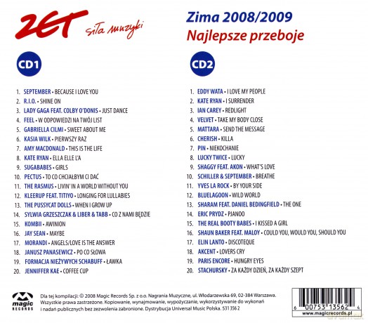 Zet Najlepsze Przeboje 2008/2009 Zima [2CD]