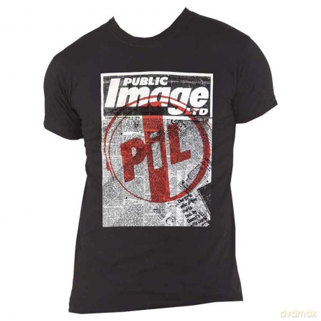 Pil (Public Image Ltd): PIL (Public Image Ltd) Unisex T-Shirt: Poster (Black) (Large)