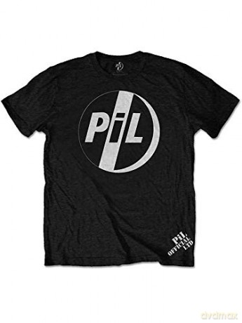 Pil (Public Image Ltd): PIL (Public Image Ltd) Unisex T-Shirt: White Logo (Black) (X-Large)