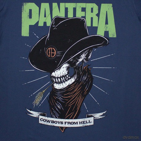 Pantera: Ladies T-Shirt: Skeleton Cowboy (Denim Blue) (Small)