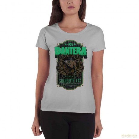 Pantera: Ladies T-Shirt: Snakebite XXX Label (Heather Grey) (Small)