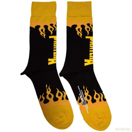Pantera: Unisex Ankle Socks: Flame (Black) (UK Size 7 - 11)