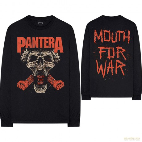 Pantera: Unisex Long Sleeve T-Shirt: Mouth For War (Black) (Back Print) (XX-Large)