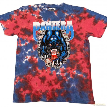 Pantera: Unisex T-Shirt: Panther (Blue) (Wash Collection) (Large)