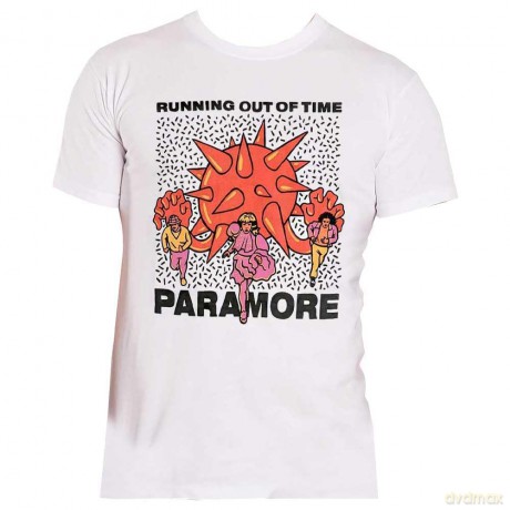 Paramore: Unisex T-Shirt: Running Out Of Time (White) (Large)