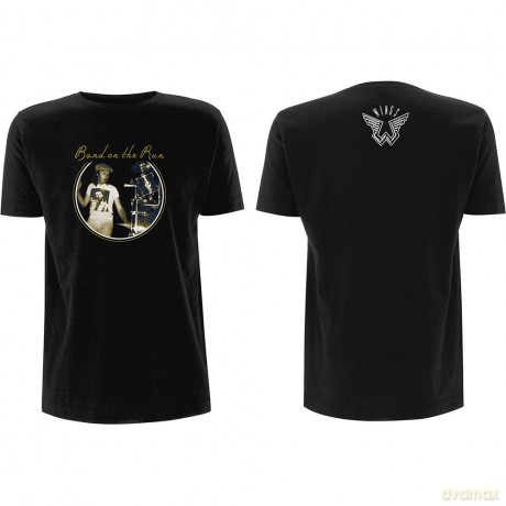 Paul Mccartney: Paul McCartney Men's Tee: Wings Band on the Run (Back Print) (Medium)