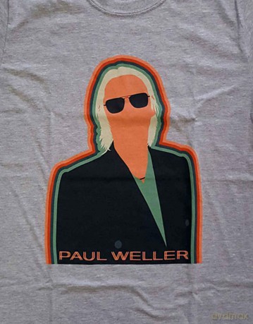 Paul Weller: Unisex T-Shirt: Illustration Key Lines (Grey) (Small)