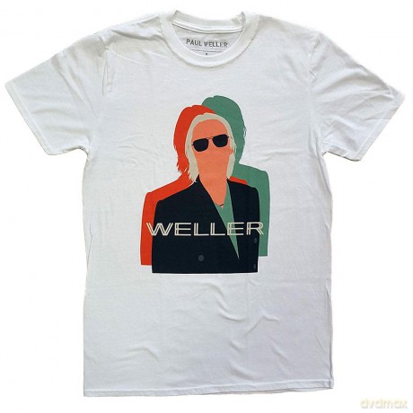 Paul Weller: Unisex T-Shirt: Illustration Offset (White) (Small)